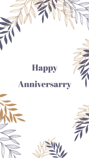 Free Wedding Anniversary Mobile Background Template to Edit Online