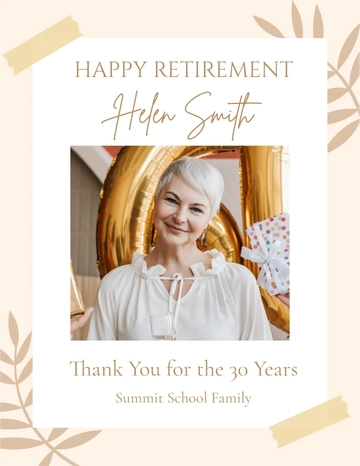 Free Retirement Photo Book Template to Edit Online