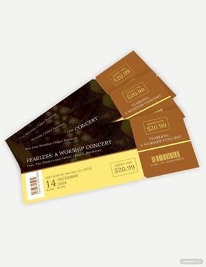 Church Worship Ticket Template