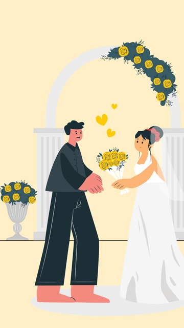Free Wedding Love Mobile Background Template to Edit Online