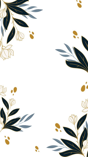 Free Wedding Leaves Mobile Background Template to Edit Online