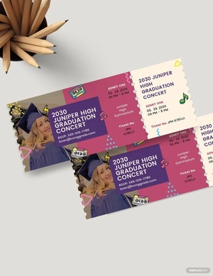 Concert Graduation Ticket Template