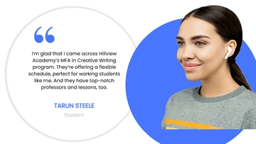 Free Student Testimonial Template to Edit Online