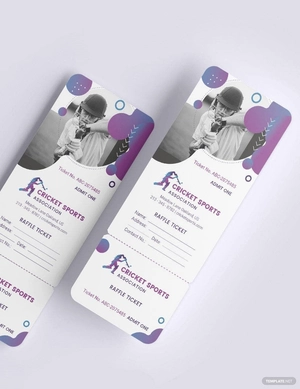 Cricket Raffle Ticket Template