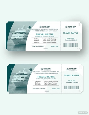 Cruise Raffle Ticket Template