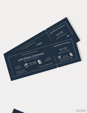 Dinner Dance Ticket Template