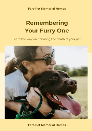 Free Pet Memorial Photo Magnet Template to Edit Online