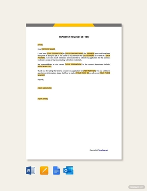 Transfer Request Letter