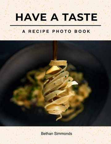 Free Creative Recipe Photo Book Template to Edit Online