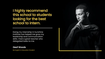 Free Blank Internship Testimonial Template to Edit Online