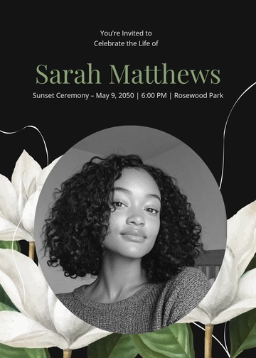 Free Obituary Flyer Template to Edit Online