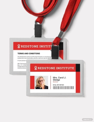 Horizontal ID Card Template