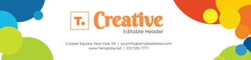 Free Creative Editable Header Template to Edit Online