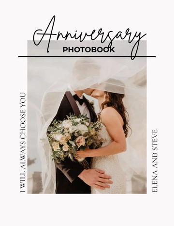 Free Blank Anniversary Photo Book Template to Edit Online