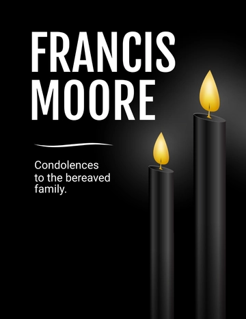 Free Condolence Flyer Template to Edit Online