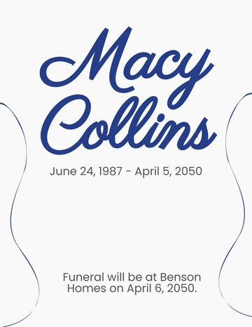 Free Funeral Event Flyer Template to Edit Online