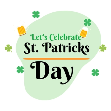Free St. Patrick's Day Celebration Clipart Template to Edit Online