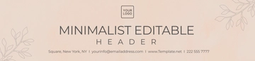 Free Minimalist Editable Header Template to Edit Online