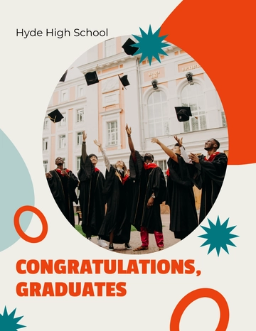 Free Graduation Congratulations Flyer Template to Edit Online