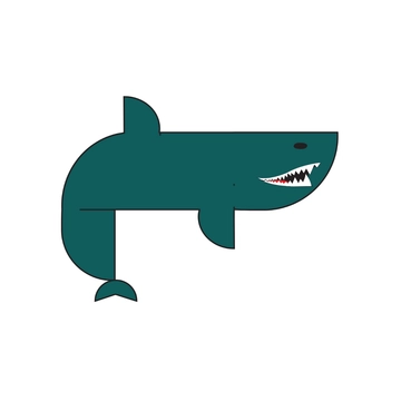 Free Geometric Shark Clipart Template to Edit Online