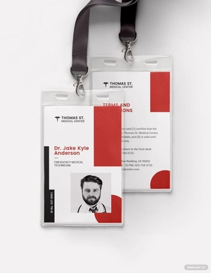 Medical Responder ID Card Template