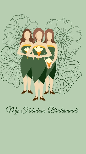 Free Bridesmaid Mobile Wallpaper Template to Edit Online