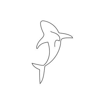 Free Shark Outline Clipart Template to Edit Online