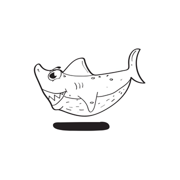Free Doodle Shark Clipart Template to Edit Online