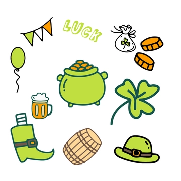 Free Doodle St. Patrick's Day Clipart Template to Edit Online