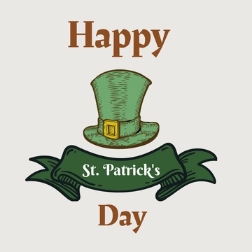 Free Vintage St. Patrick's Day Clipart Template to Edit Online