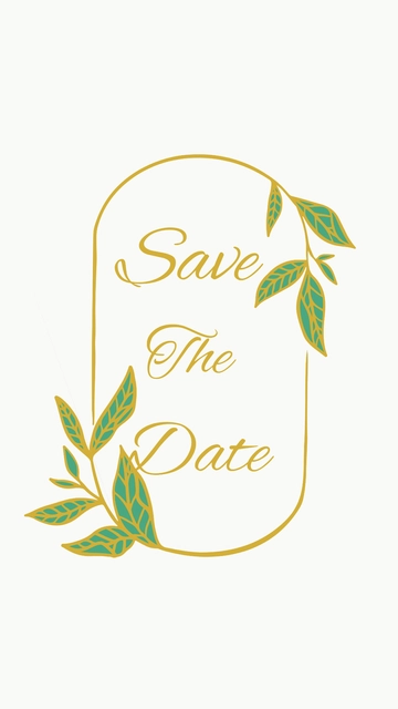 Free Save The Date Mobile Wallpaper Template to Edit Online