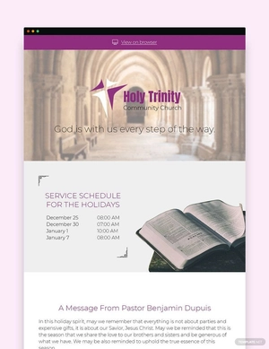 Community Church Newsletter Template