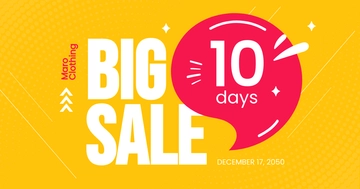 Free Sale Countdown Facebook Post Template to Edit Online