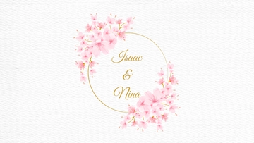Free Wedding Wreath Wallpaper Template to Edit Online