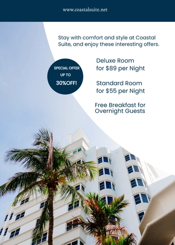 Free Simple Hotel Table Tent Template to Edit Online