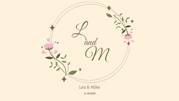 Free Wedding Monogram Wallpaper Template to Edit Online