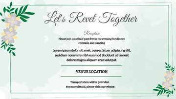 Free Wedding Reception Wallpaper Template to Edit Online