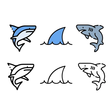 Free Shark Icon Vector Template to Edit Online
