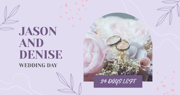 Free Wedding Day Countdown Facebook Post Template to Edit Online
