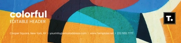 Free Colorful Editable Header Template to Edit Online