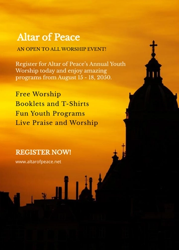 Free Church Table Tent Template to Edit Online