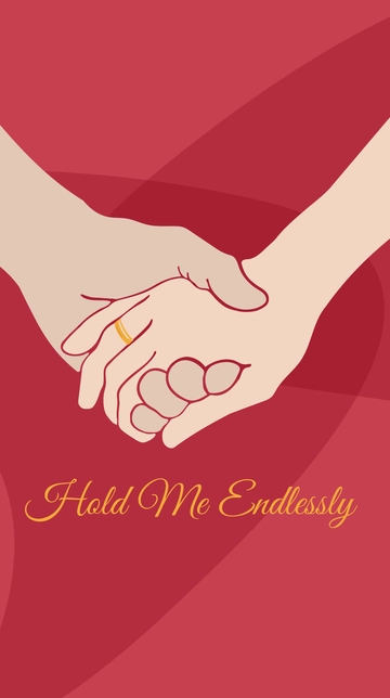 Free Wedding Holding Hands Mobile Wallpaper Template to Edit Online