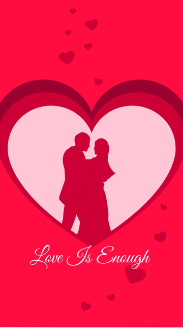 Free Wedding Love Mobile Wallpaper Template to Edit Online