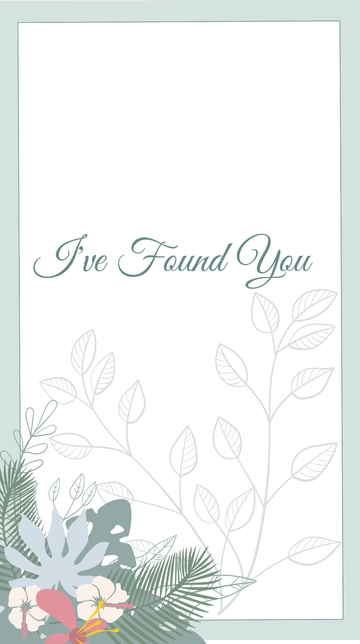 Free Wedding Leaves Mobile Wallpaper Template to Edit Online