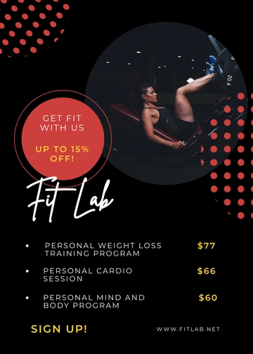 Free Personal Training Promotion Table Tent Template to Edit Online