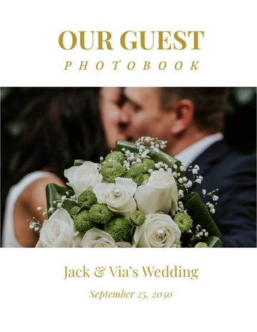 Free Wedding Guest Photo Book Template to Edit Online