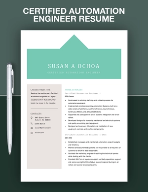 Certified Automation Engineer Resume