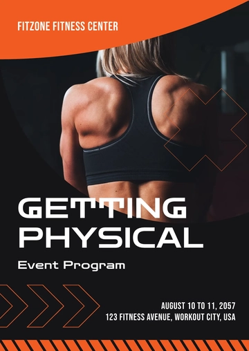 Free Event Program Booklet Template to Edit Online