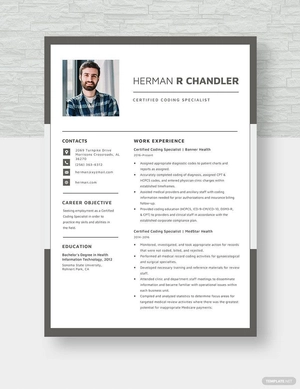 Certified Coding Specialist Resume