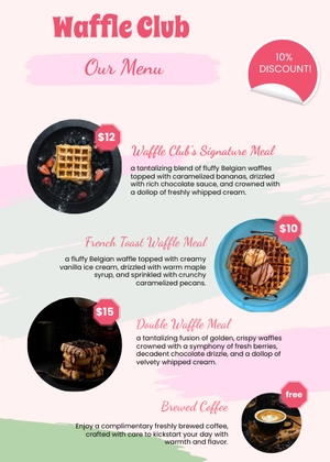 Free Breakfast Menu Table Tent Template to Edit Online